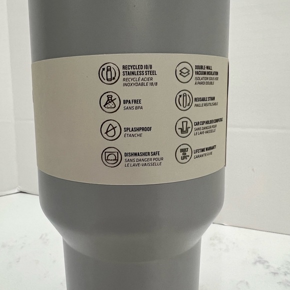 Stanley Gray Thermos with Blue Logo - Picture 3 of 10